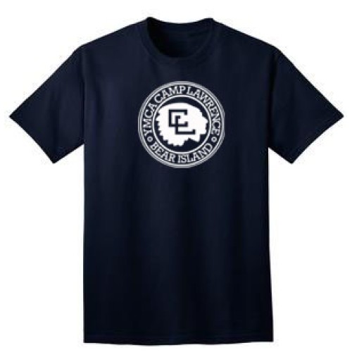 Youth Short Sleeve 100% Cotton Tee - Camp Lawrence Circle Logo
