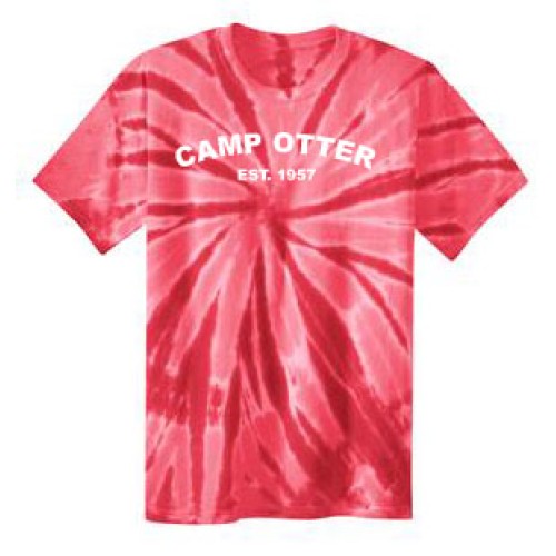 Short Sleeve Tie Dye 100% Cotton Tee - Camp Otter