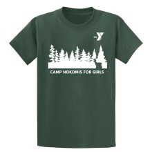 Youth Tee Shirt - Forest Deer Design - Camp Nokomis